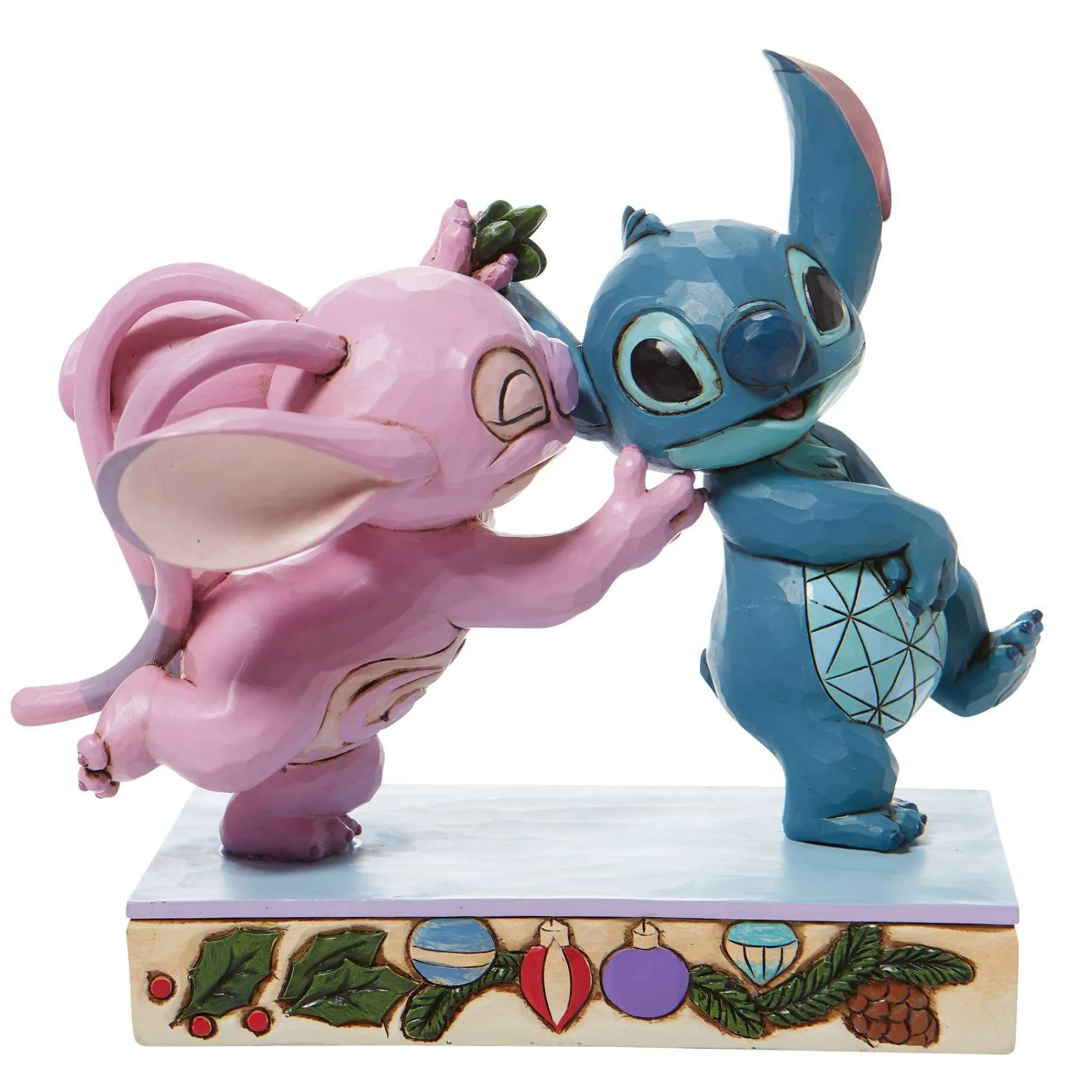 Disney Traditions Angel And Stitch Mistletoe