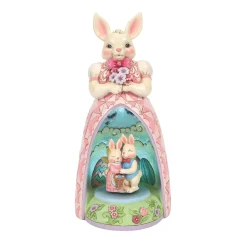 Jim Shore Heartwood Creek Bunny Lighted Rotating Scene