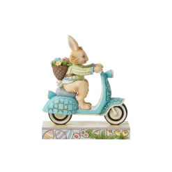 Jim Shore Heartwood Creek Bunny On Scooter Fig