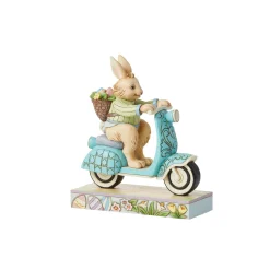 Jim Shore Heartwood Creek Bunny On Scooter Fig