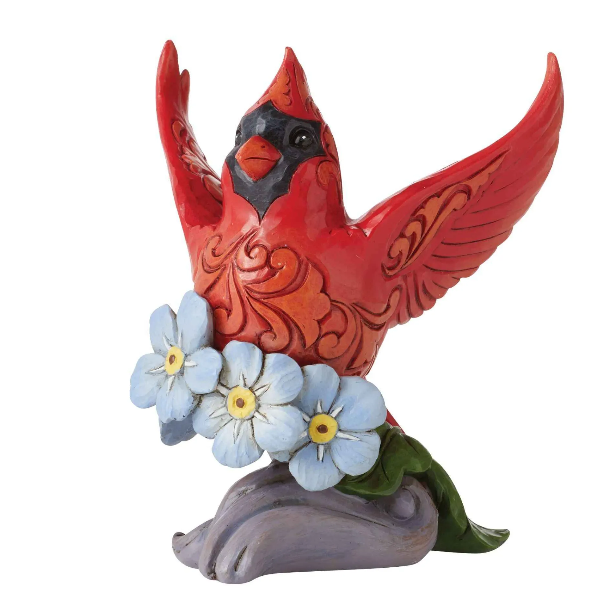 Jim Shore Heartwood Creek Caring Cardinals Forget-Me-Not