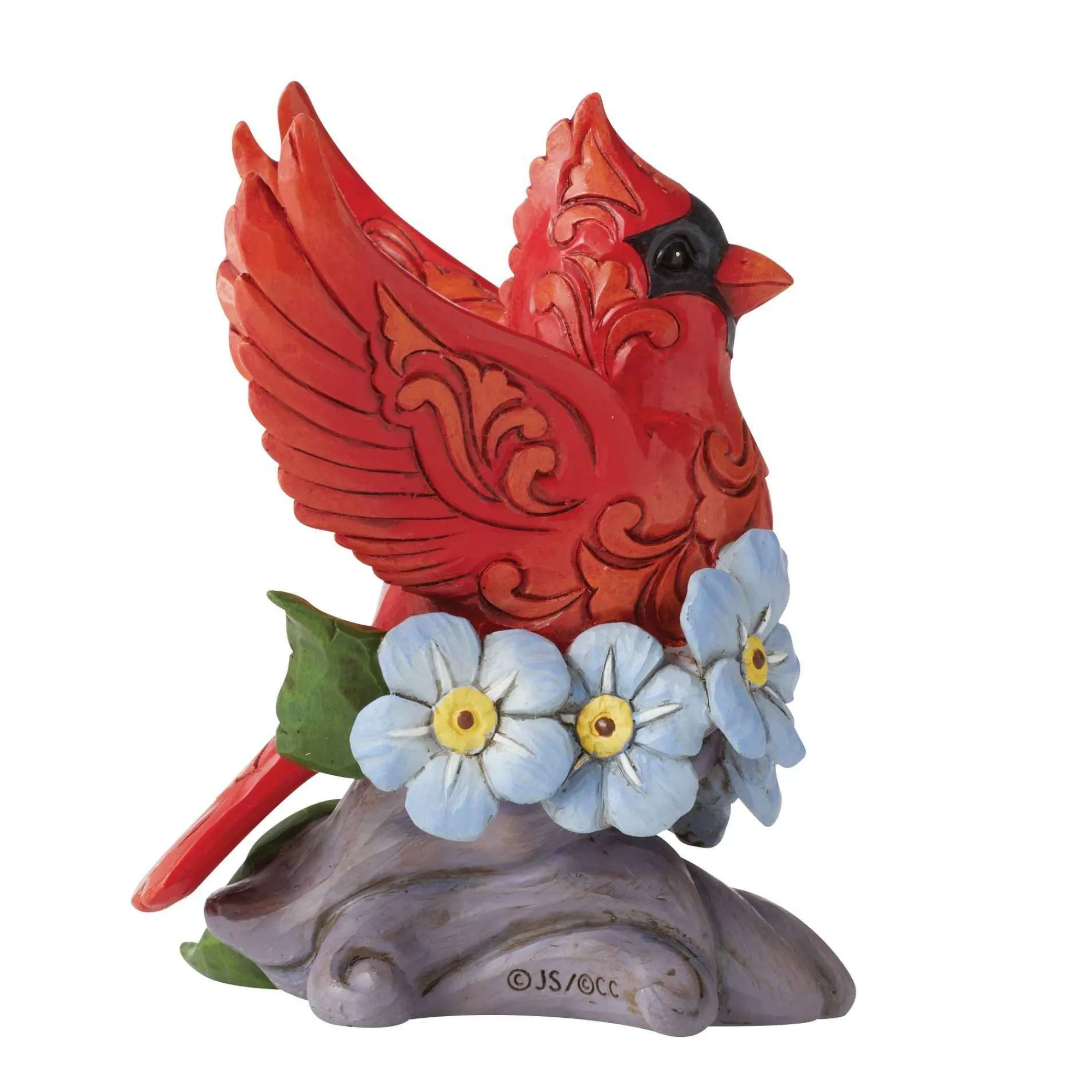 Jim Shore Heartwood Creek Caring Cardinals Forget-Me-Not