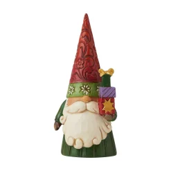 Jim Shore Heartwood Creek Christmas Gnome Holding Gifts
