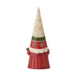 Jim Shore Heartwood Creek Christmas Gnome Holding Holly