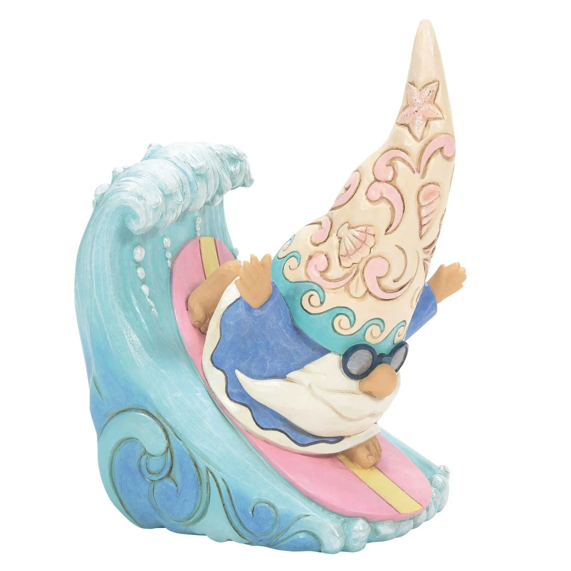 Jim Shore Heartwood Creek Coastal Gnome Surfing Figurine