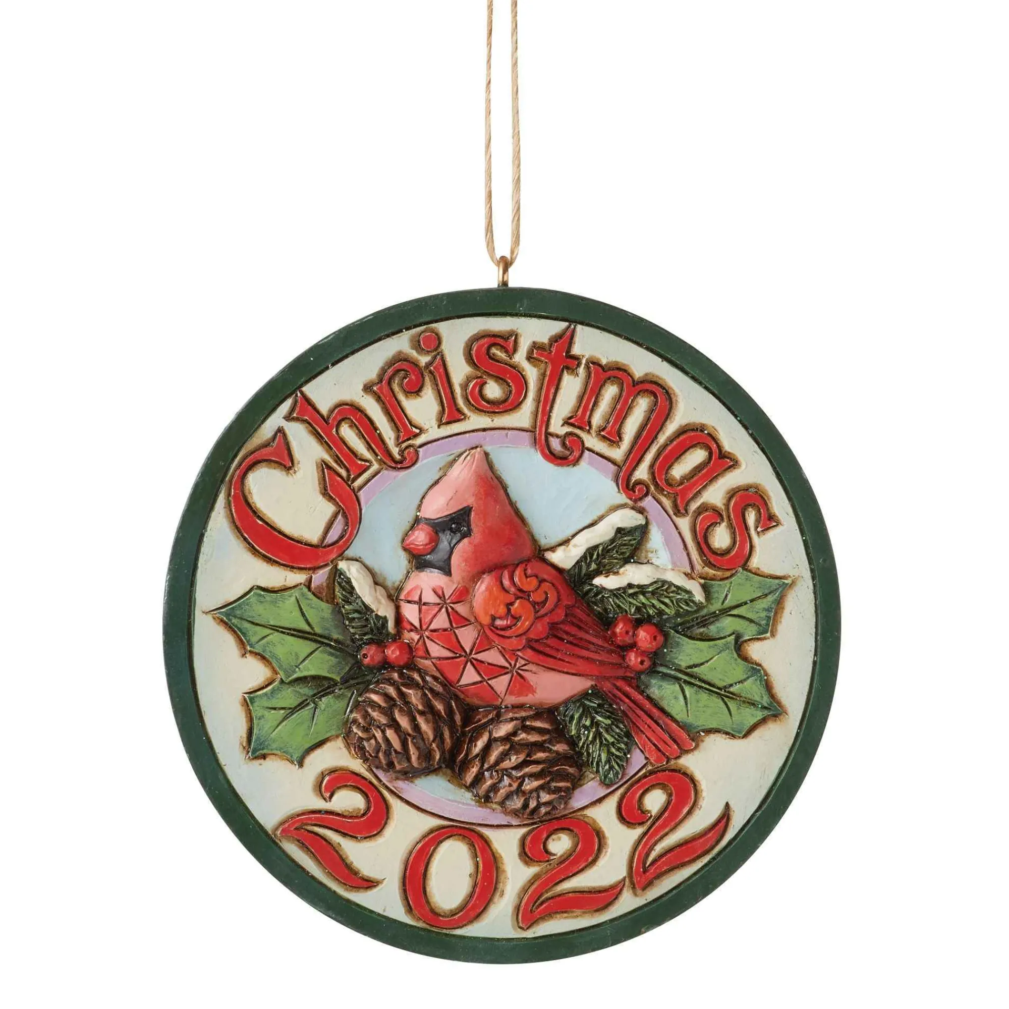 Jim Shore Heartwood Creek Dated 2022 Cardinal Ornament