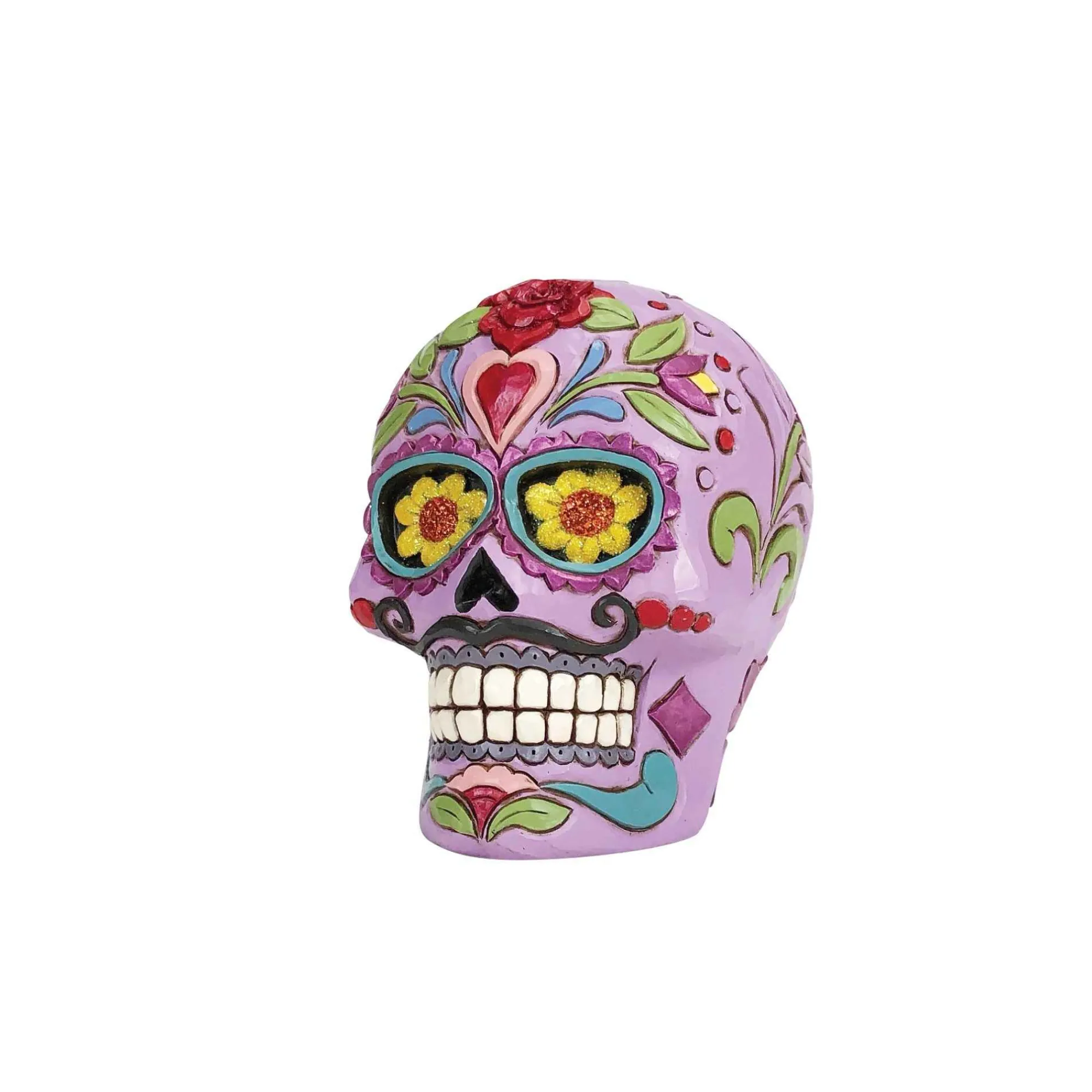 Jim Shore Heartwood Creek Day Of The Dead Purple Skull