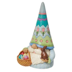 Jim Shore Heartwood Creek Easter Gnome With Basket Of Eg