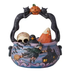 Jim Shore Heartwood Creek Fig Set/4 Halloween Basket