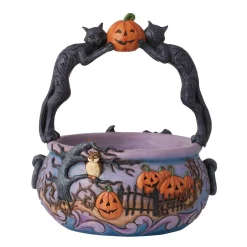 Jim Shore Heartwood Creek Fig Set/4 Halloween Basket