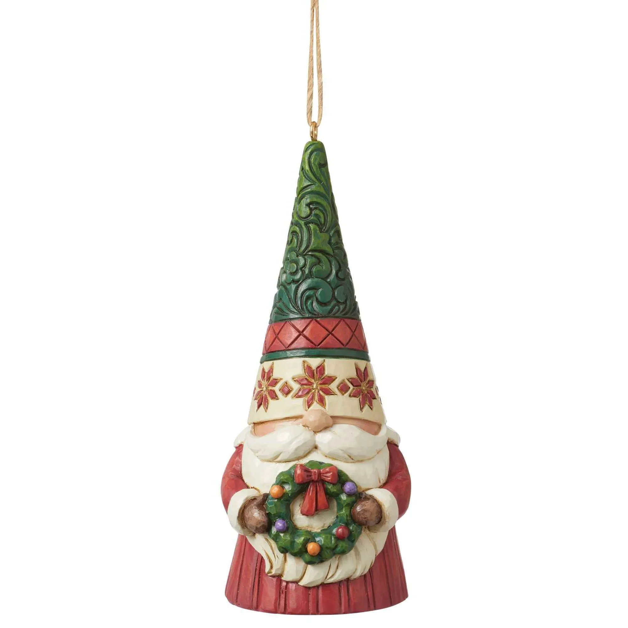 Jim Shore Heartwood Creek Gnome Holding Wreath Orn
