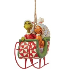 Grinch by Jim Shore Grinch/Max In Sleigh Ornament