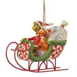 Grinch by Jim Shore Grinch/Max In Sleigh Ornament