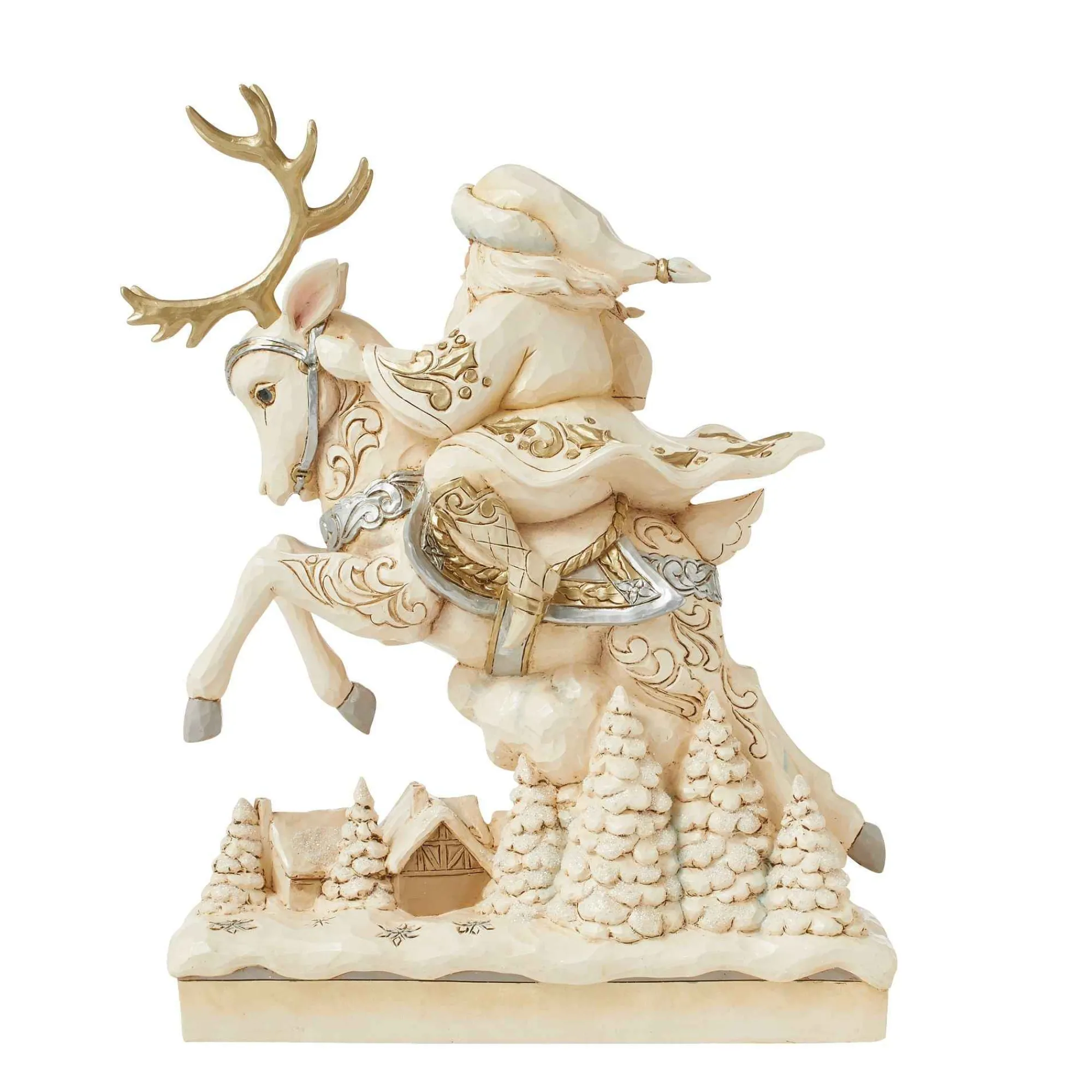 Jim Shore Heartwood Creek Holiday Lustre Santa And Deer