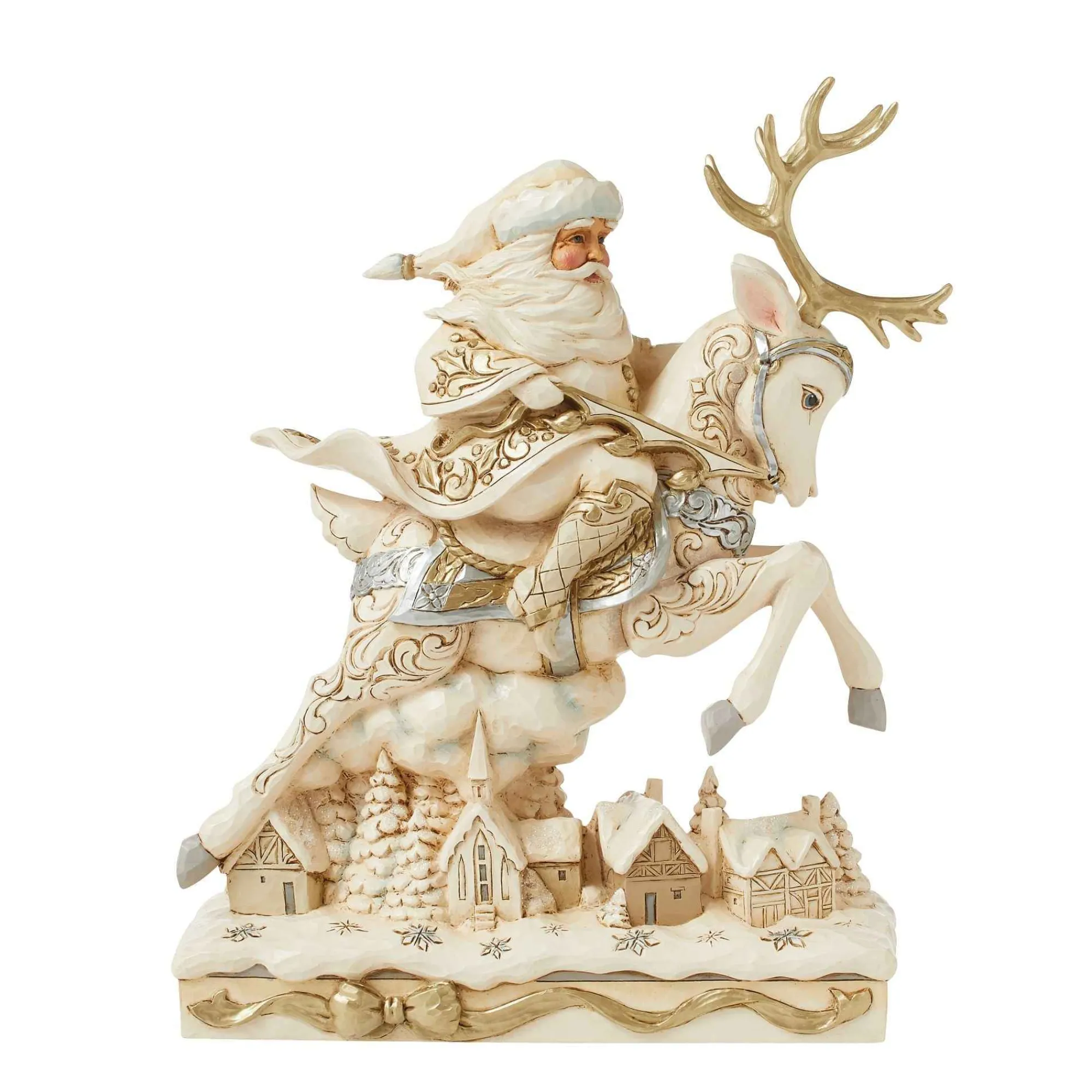 Jim Shore Heartwood Creek Holiday Lustre Santa And Deer