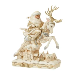 Jim Shore Heartwood Creek Holiday Lustre Santa And Deer