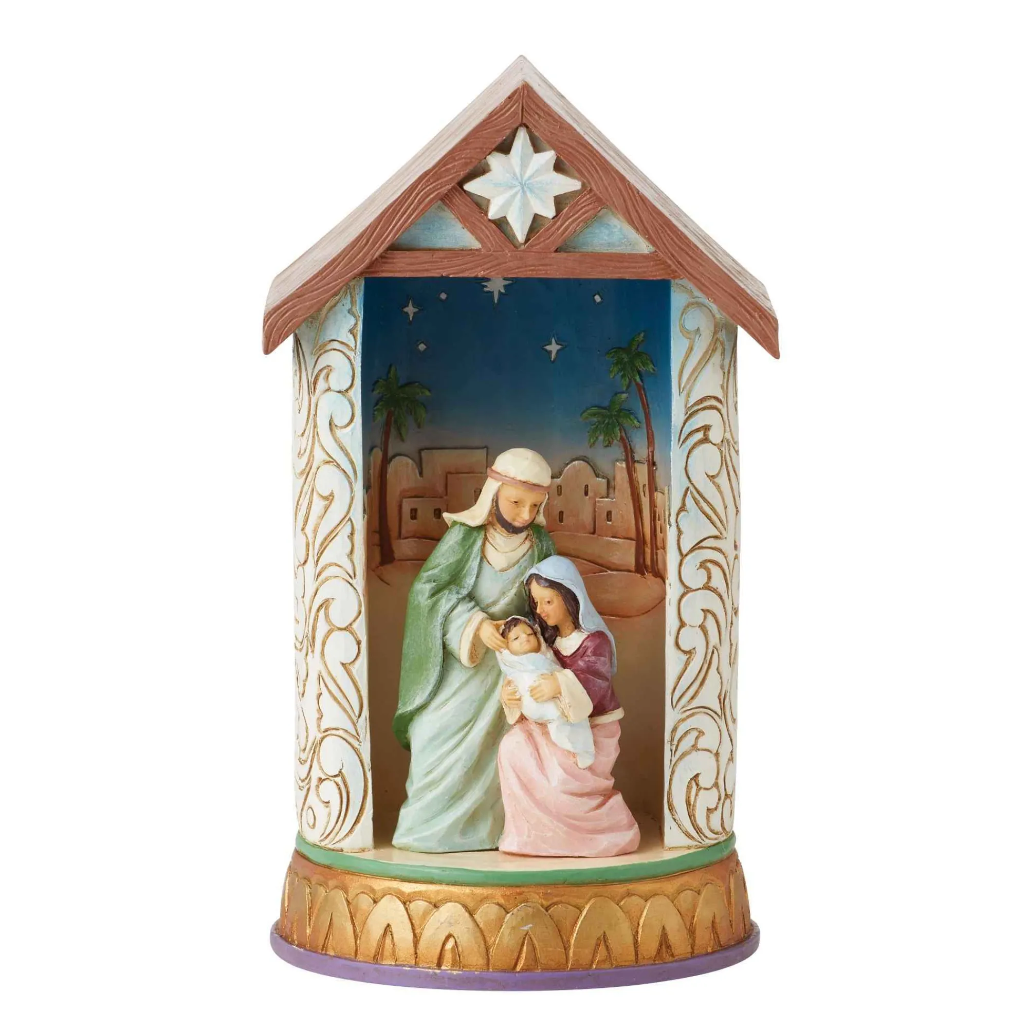 Jim Shore Heartwood Creek Holy Family Lighted Diorama