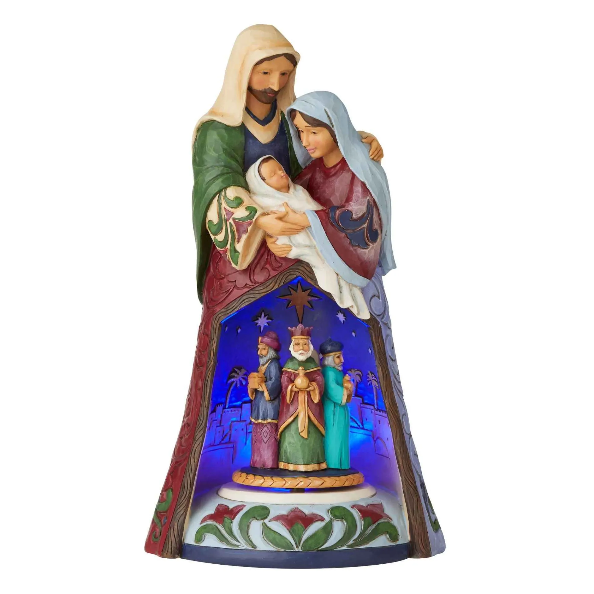 Jim Shore Heartwood Creek Holy Family Lighted Rotator