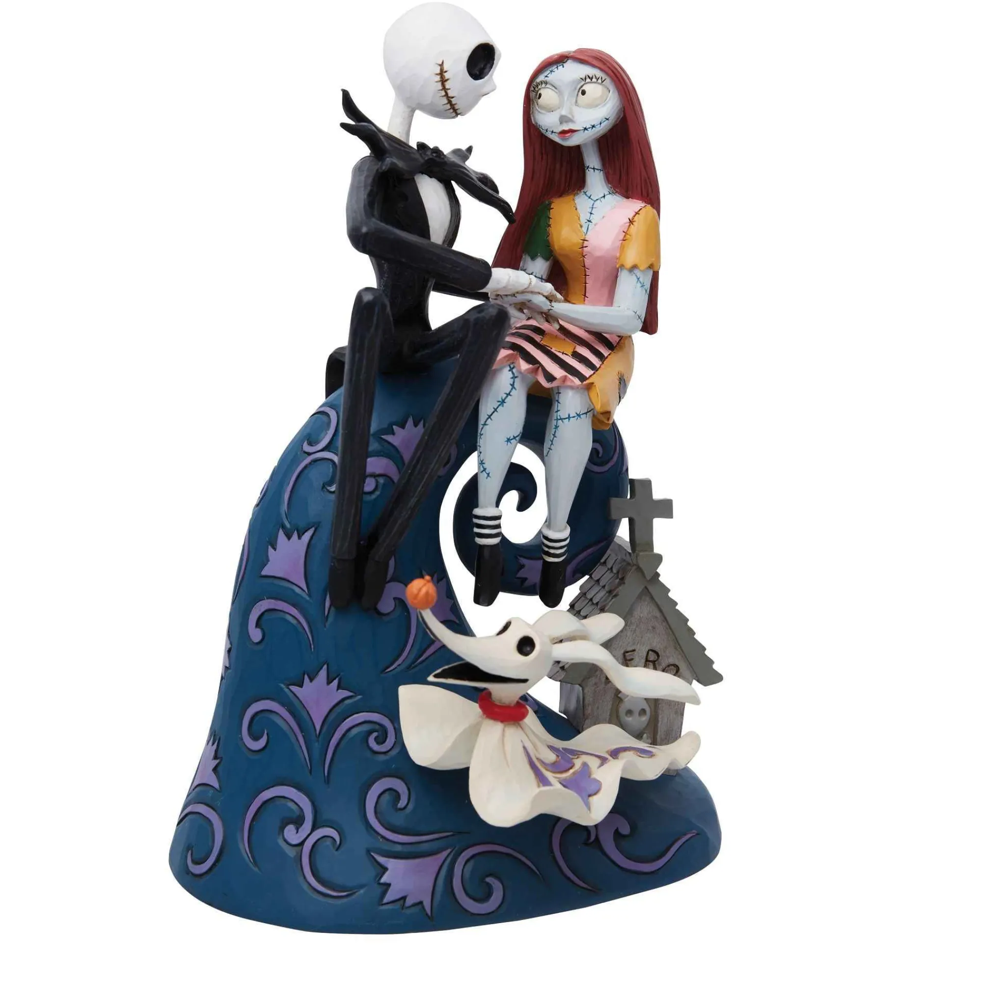 Disney Traditions Jack, Sally & Zero On Hill