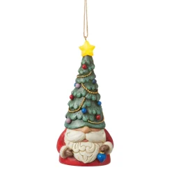 Jim Shore Heartwood Creek Led Gnome Tree Hat Orn