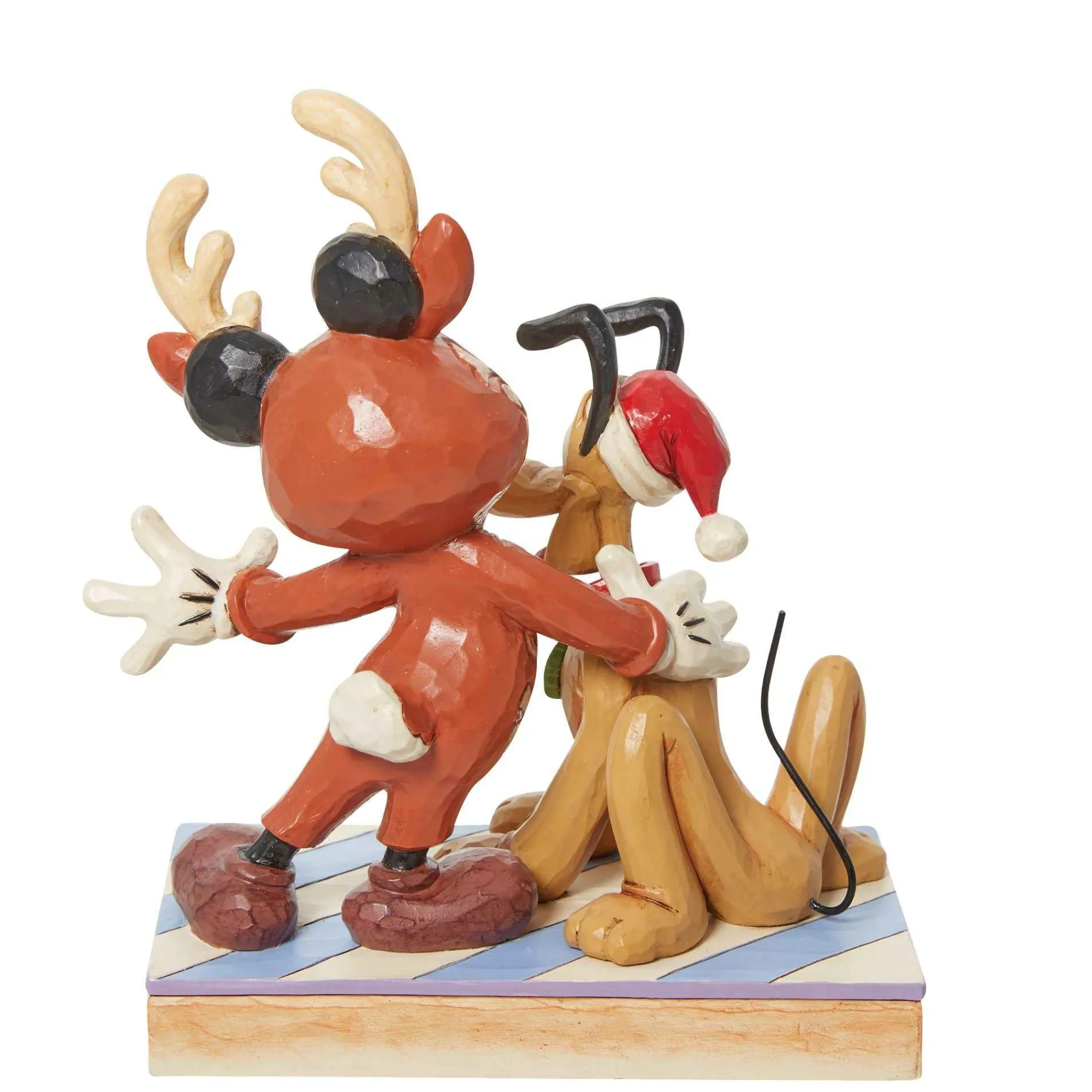 Disney Traditions Mickey Reindeer W/ Pluto Santa