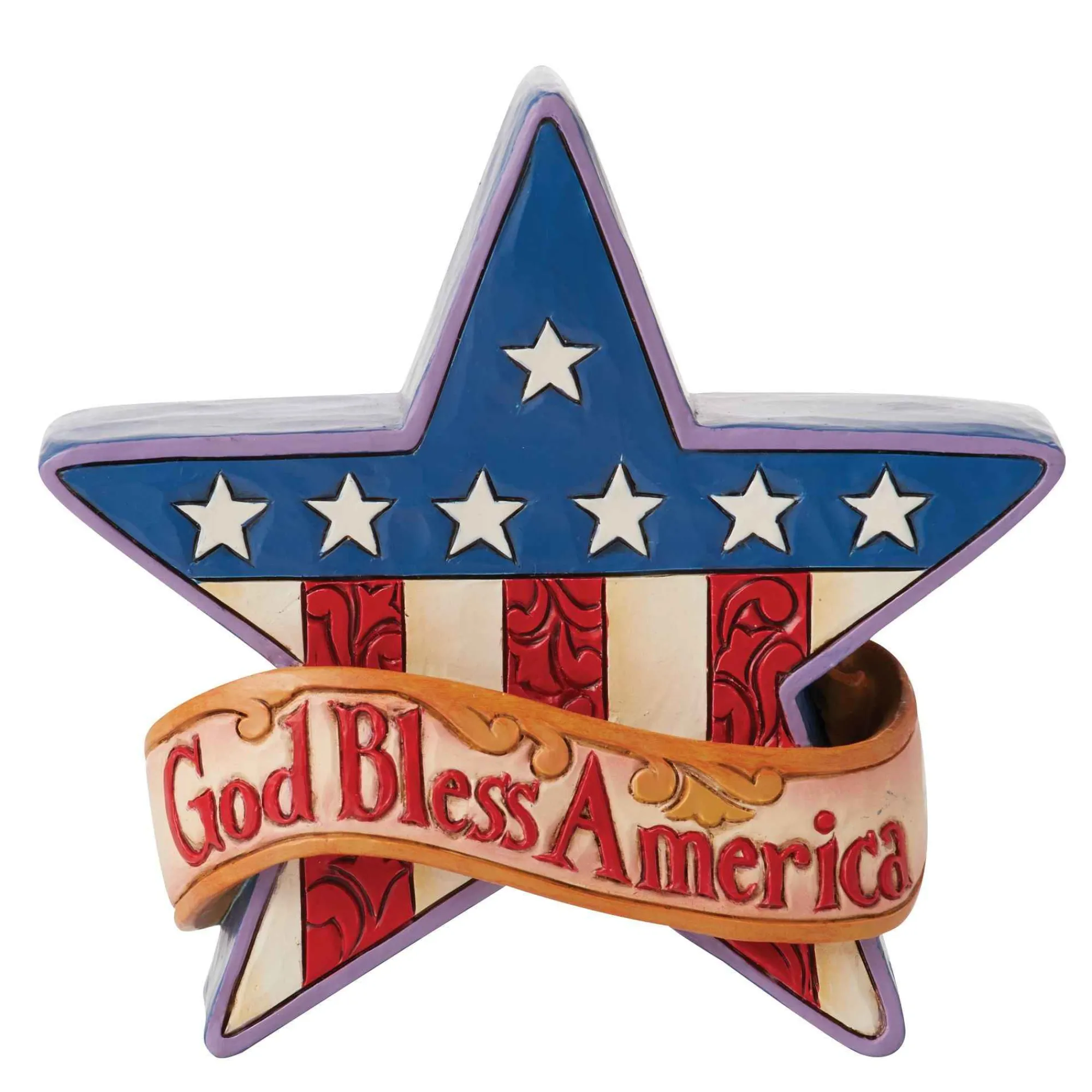 Jim Shore Heartwood Creek Mini Patriotic Star Figurine