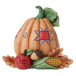 Jim Shore Heartwood Creek Mini Pumpkin With Bounty