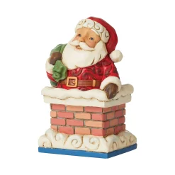Jim Shore Heartwood Creek Mini Santa In Chimney