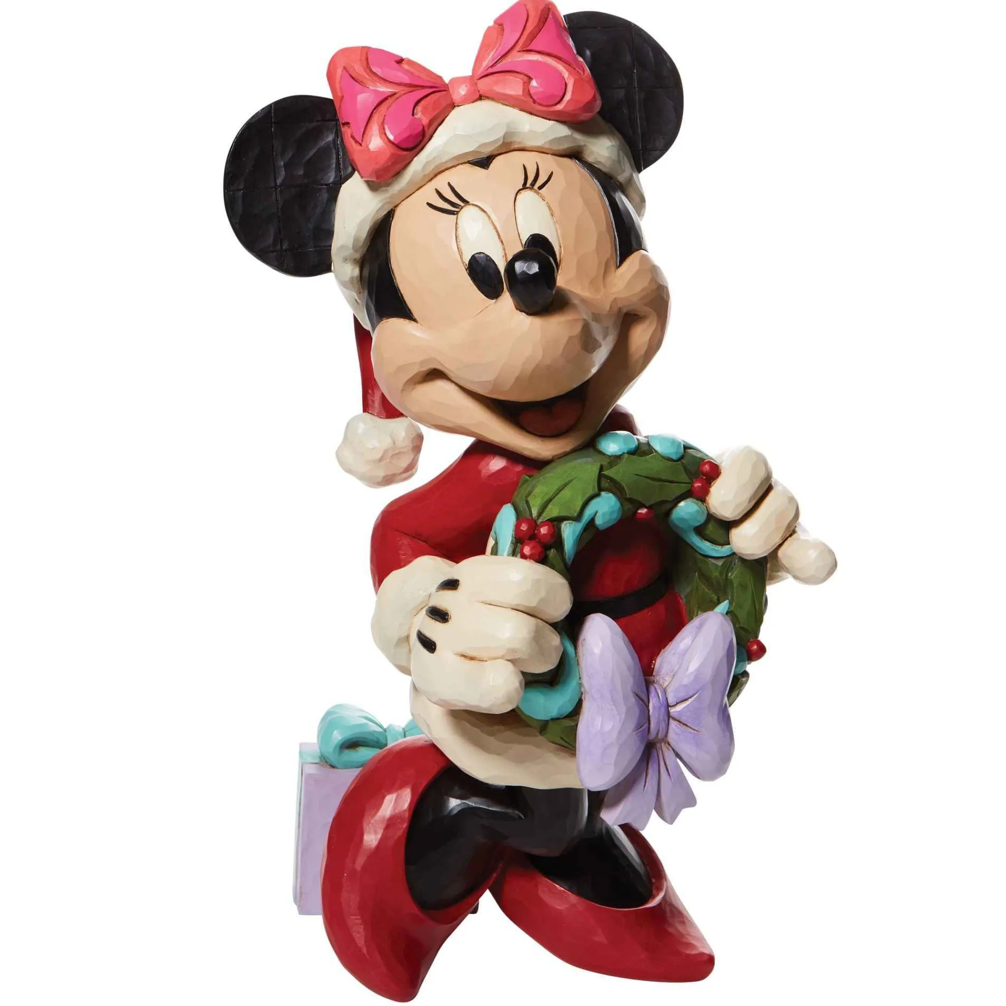 Disney Traditions Minnie Holding Wreath Statue