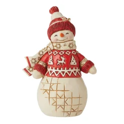 Jim Shore Heartwood Creek Nordic Noel Snowman In Sweater