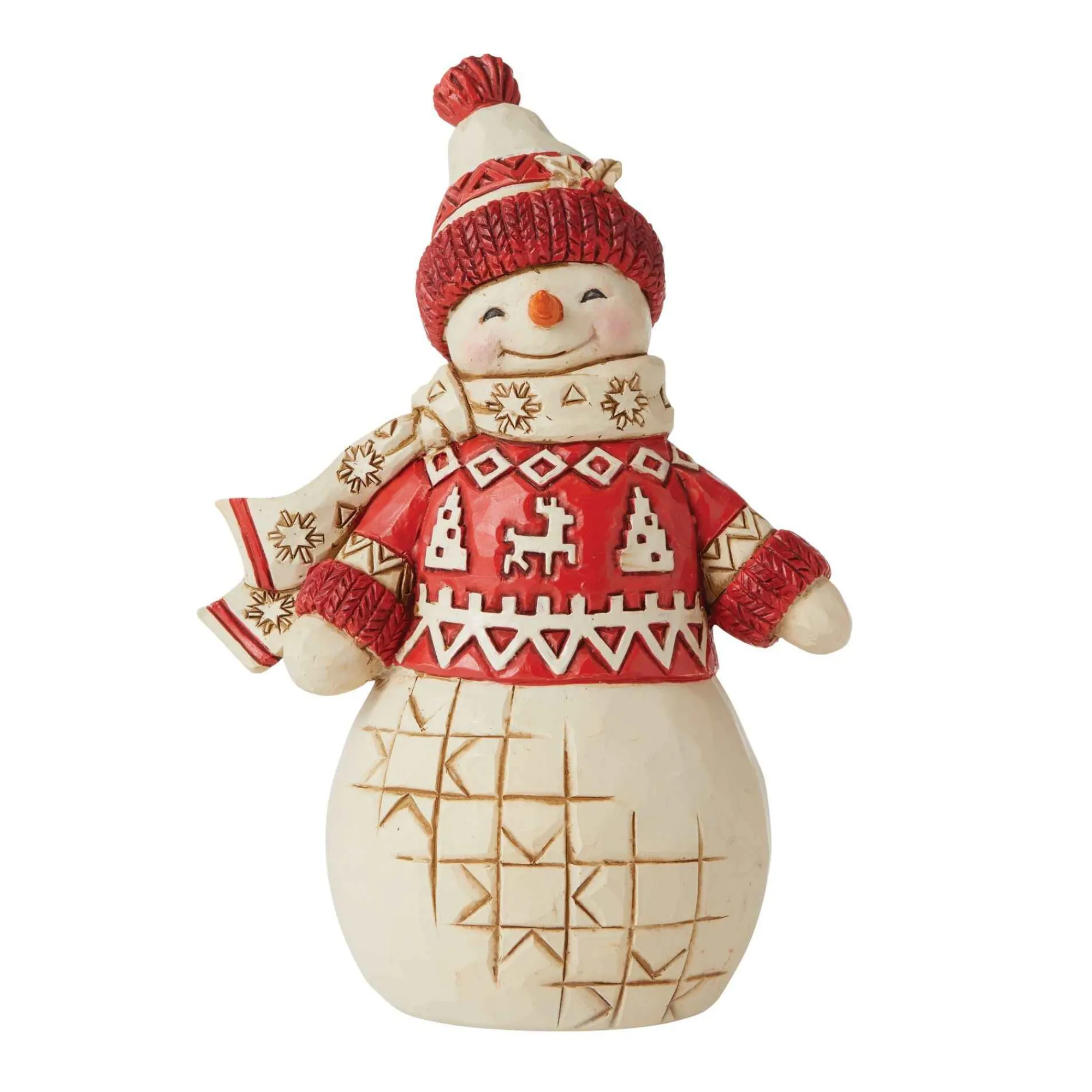 Jim Shore Heartwood Creek Nordic Noel Snowman In Sweater