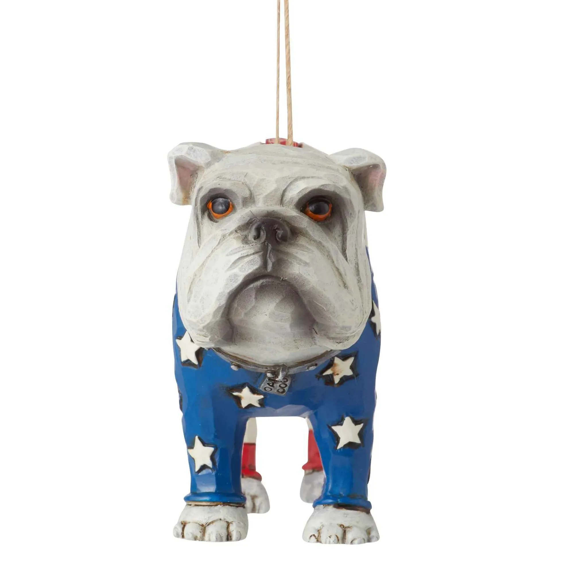 Jim Shore Heartwood Creek Patriotic Bulldog Ornament