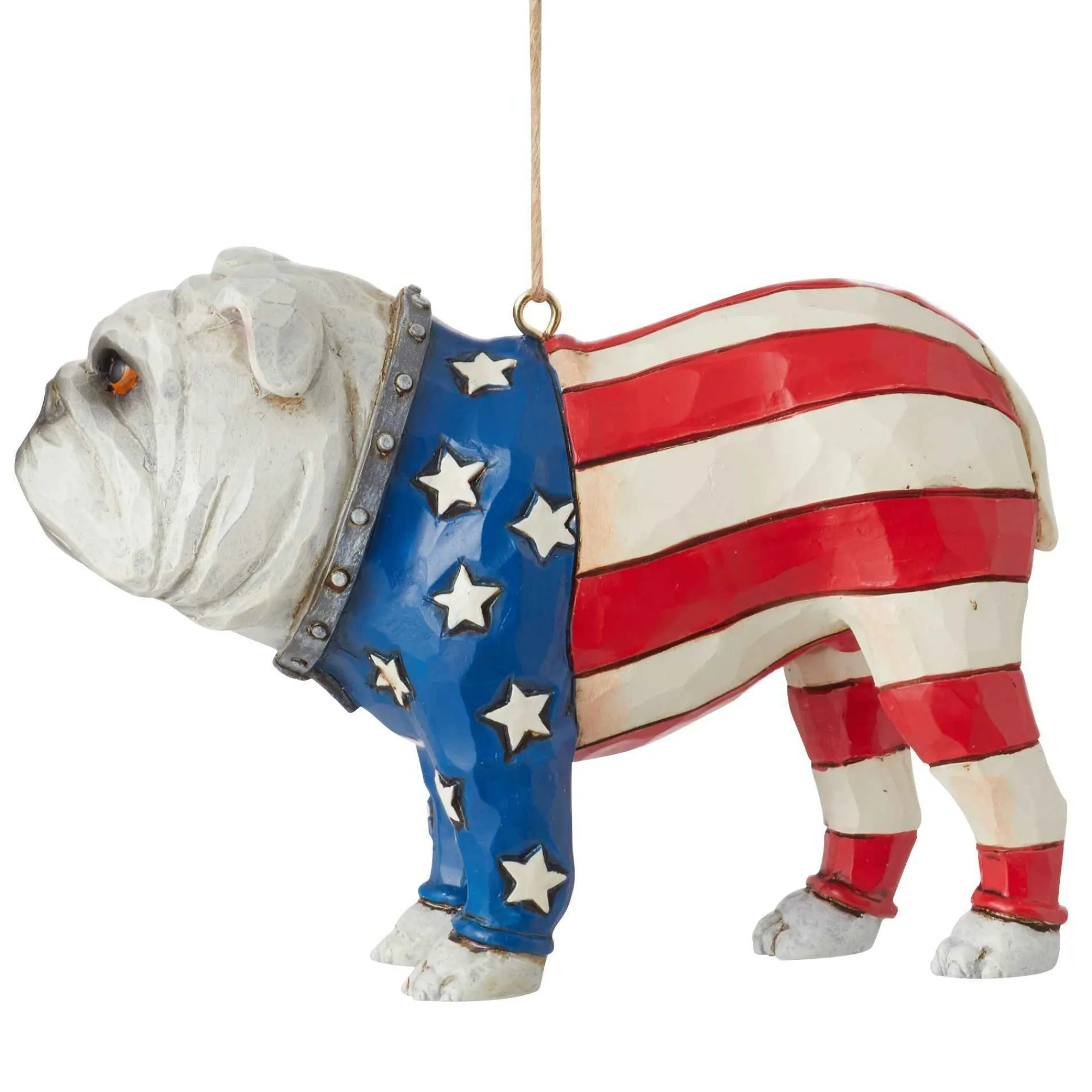 Jim Shore Heartwood Creek Patriotic Bulldog Ornament