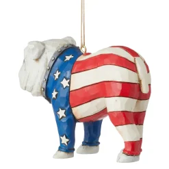 Jim Shore Heartwood Creek Patriotic Bulldog Ornament