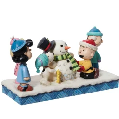 Peanuts by Jim Shore Peanuts Gang Building Snowman