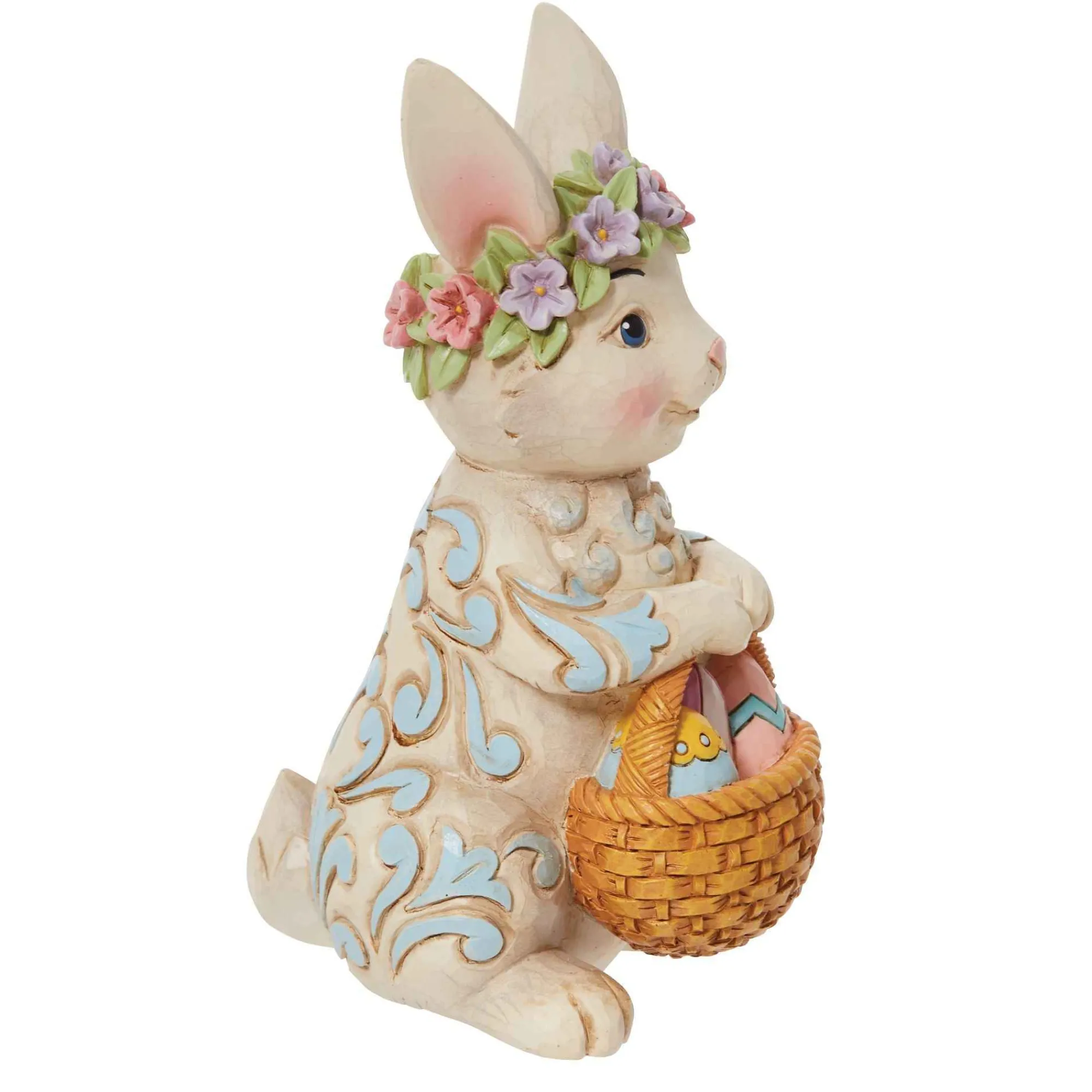 Jim Shore Heartwood Creek Pint Bunny With Floral Crown