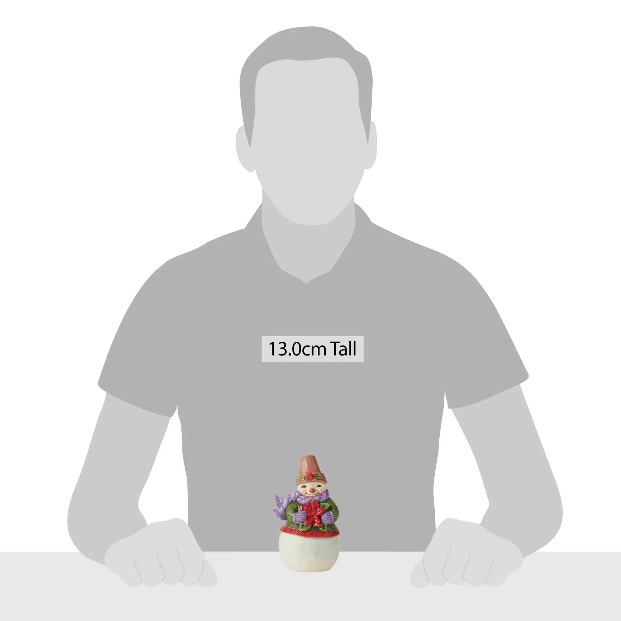 Jim Shore Heartwood Creek Pint Sized Snowman Poinsettia