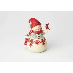 Jim Shore Heartwood Creek Pint Sized Snowman W/Cardinal