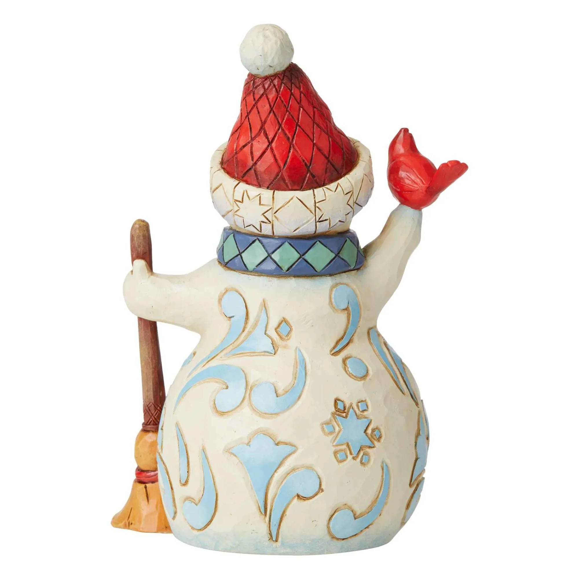 Jim Shore Heartwood Creek Pint Snowman Holding Cardinal