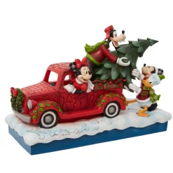 Disney Traditions Red Truck With Mickey And Frie