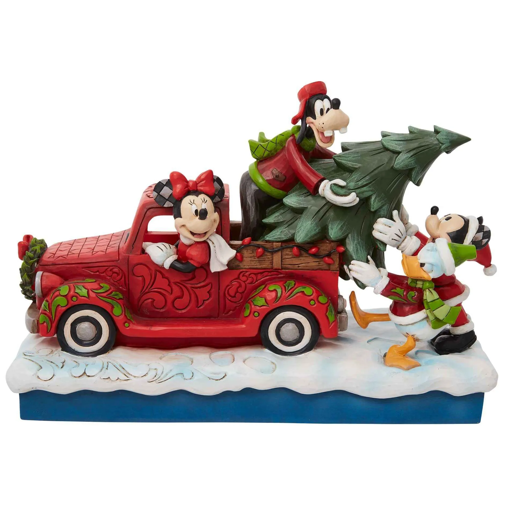 Disney Traditions Red Truck With Mickey And Frie