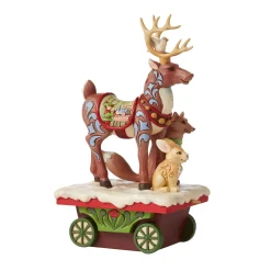 Jim Shore Heartwood Creek Reindeer And Animals Train Car