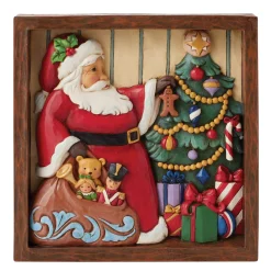Jim Shore Heartwood Creek Santa Decorating Tree Plaque