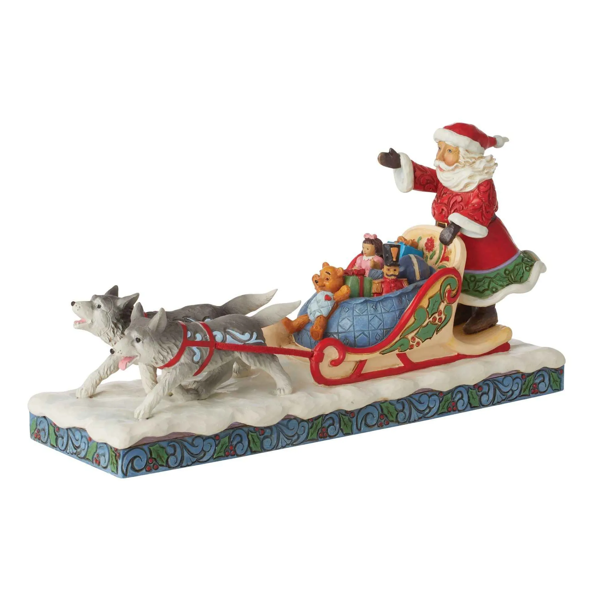 Jim Shore Heartwood Creek Santa Dog Sledding