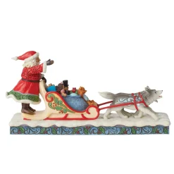 Jim Shore Heartwood Creek Santa Dog Sledding