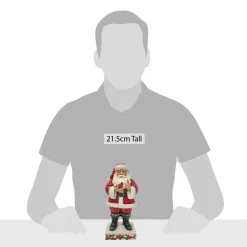 Jim Shore Heartwood Creek Santa Holding Cardinal