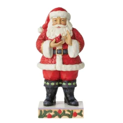 Jim Shore Heartwood Creek Santa Holding Cardinal