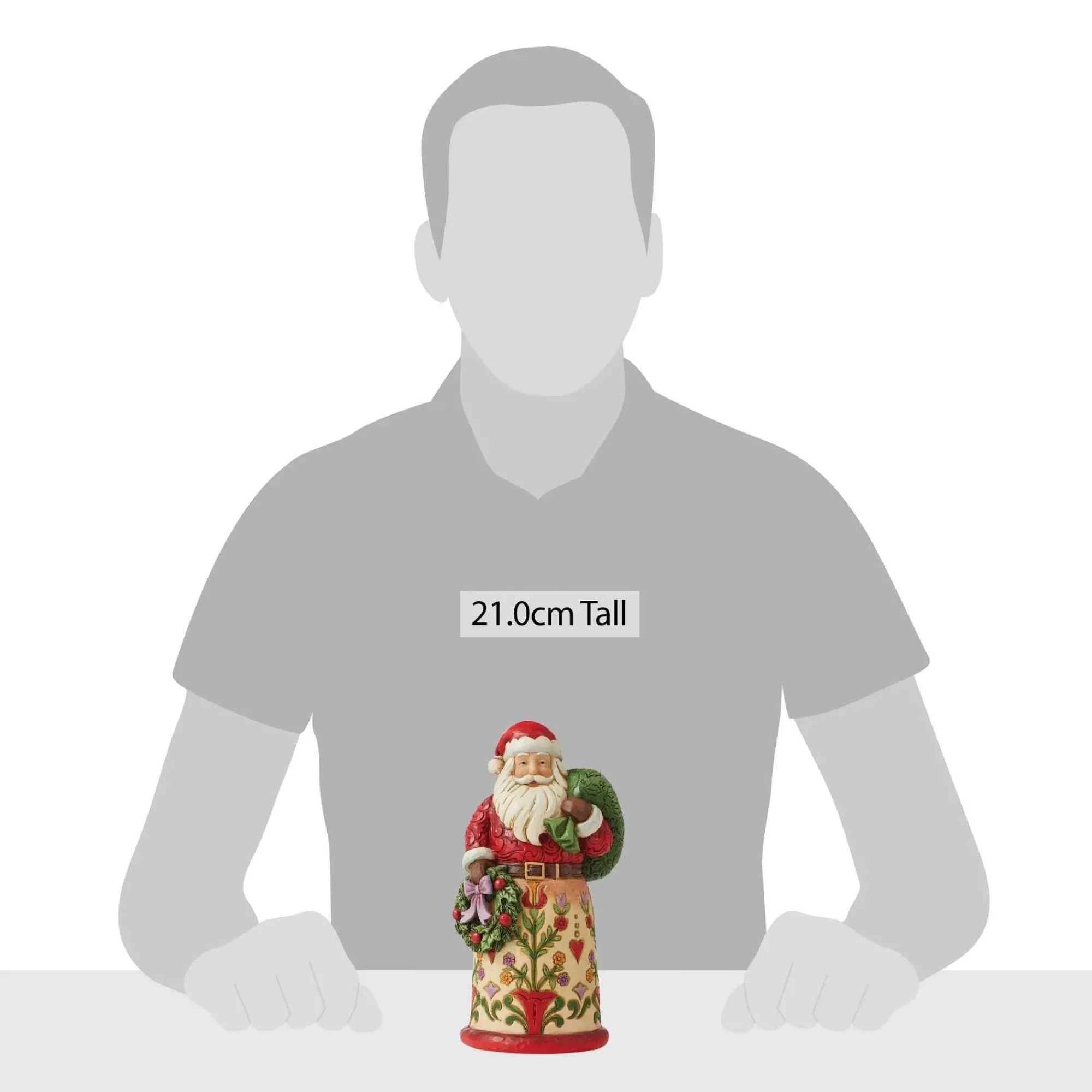 Jim Shore Heartwood Creek Santa Holding Wreath And Bag