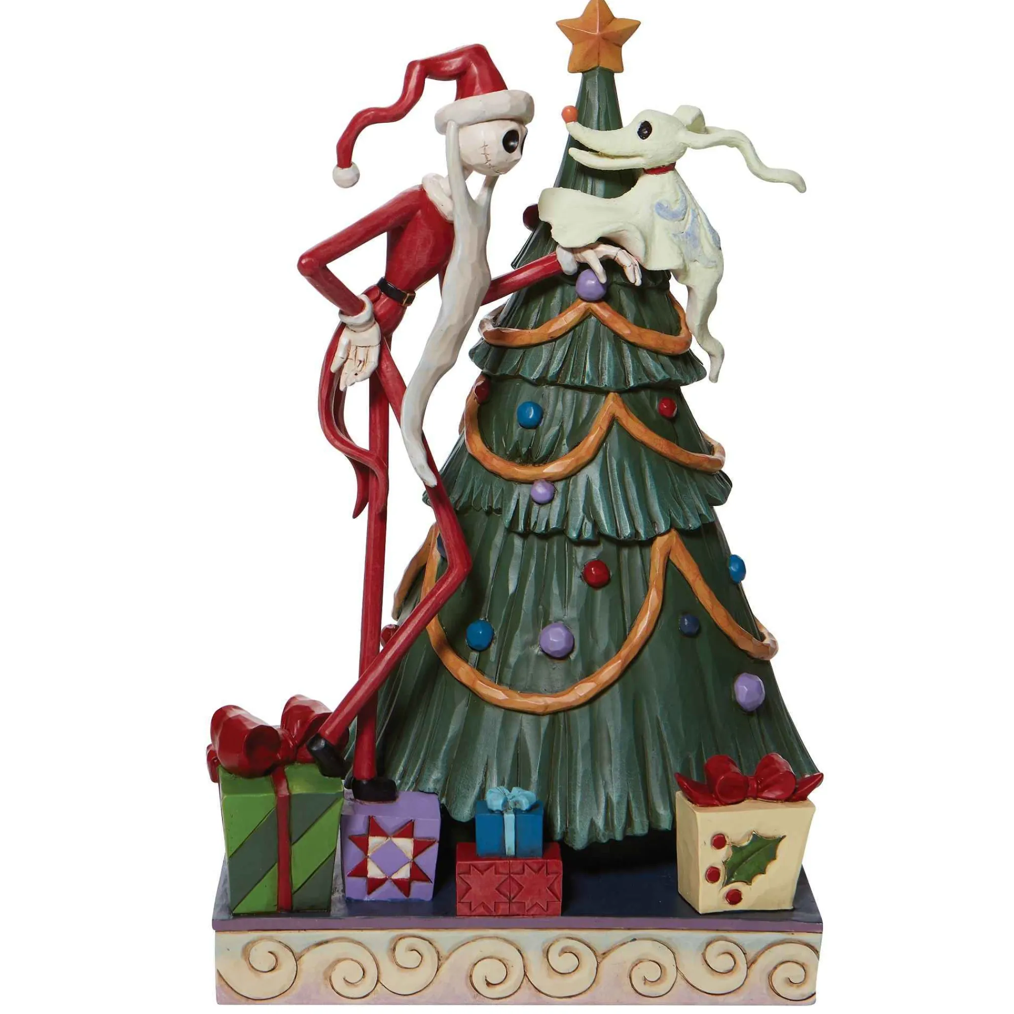 Disney Traditions Santa Jack And Zero With Tree