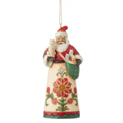 Jim Shore Heartwood Creek Santa Kittens Hanging Ornament
